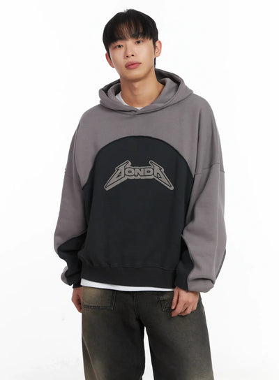 two-tone-graphic-hoodie-id515 / Gray