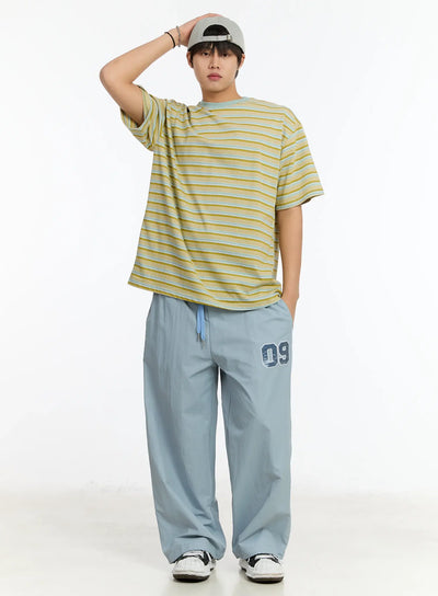 mens-striped-t-shirt-im503 / Light blue