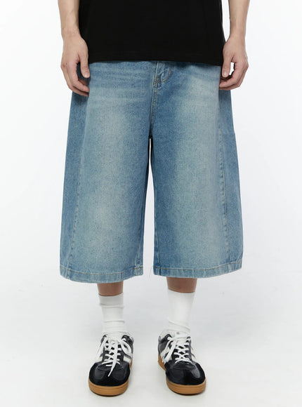 Men's Wide Leg Denim Bermuda Shorts IA527