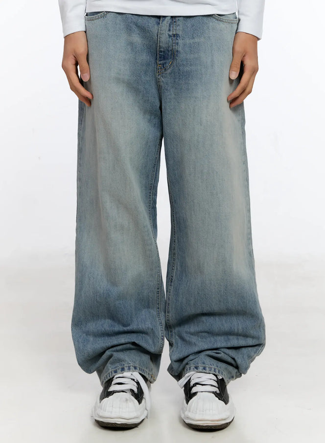 mens-washed-denim-jeans-in512 / Light blue