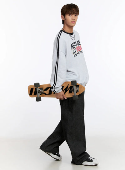 mens-graphic-sweatshirt-in524 / Light gray