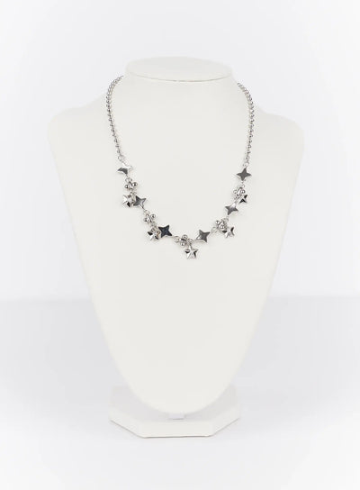 star-charm-necklace-ij527 / Silver