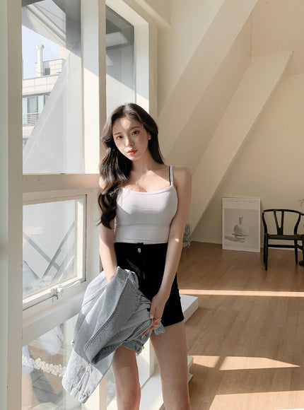A Basic Slim Mini Sleeveless L1002