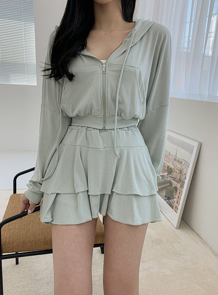 Cropped Zip Up Hoodie IM12