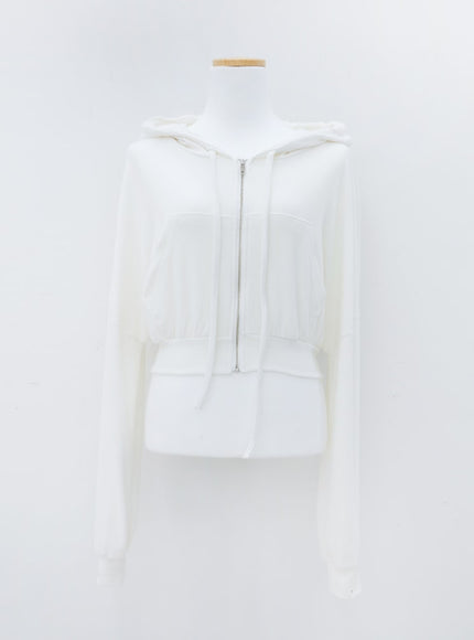 Cropped Zip Up Hoodie IM12