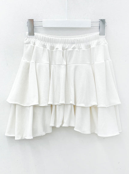 Pleated Mini Skirt with Elastic Waist IM12