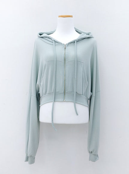 Cropped Zip Up Hoodie IM12