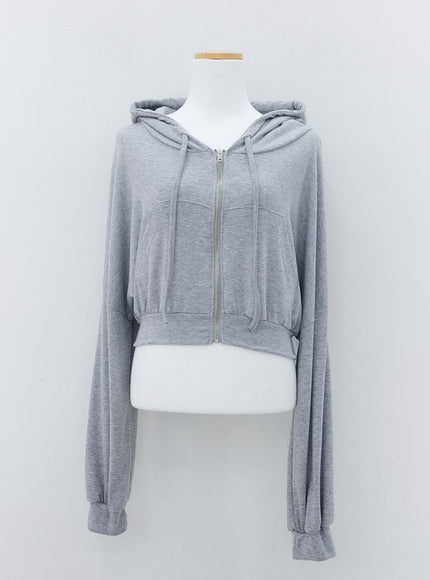 Cropped Zip Up Hoodie IM12