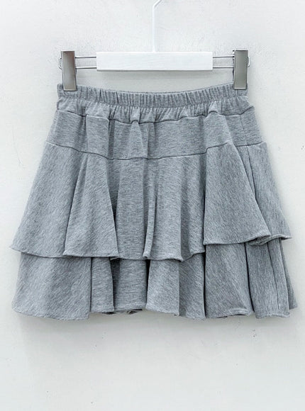 Pleated Mini Skirt with Elastic Waist IM12