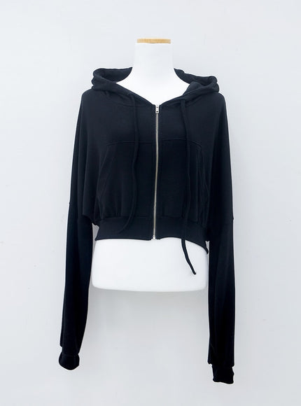 Cropped Zip Up Hoodie IM12