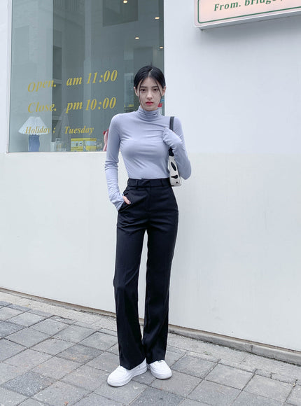 Turtleneck Warmer Crop Top CN08