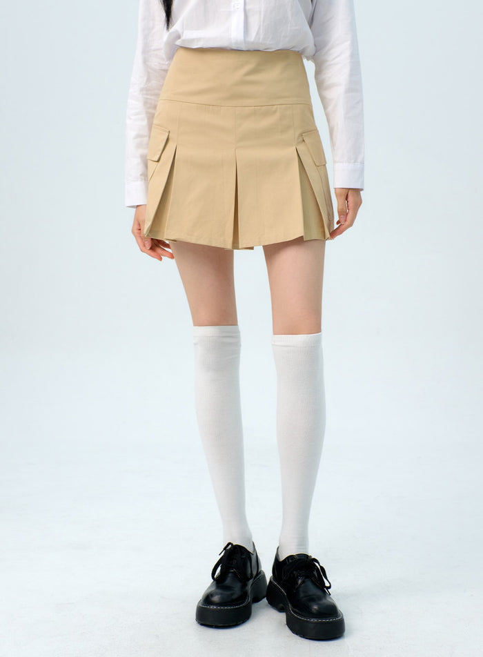 double-pocket-pleated-mini-skirt-ig312