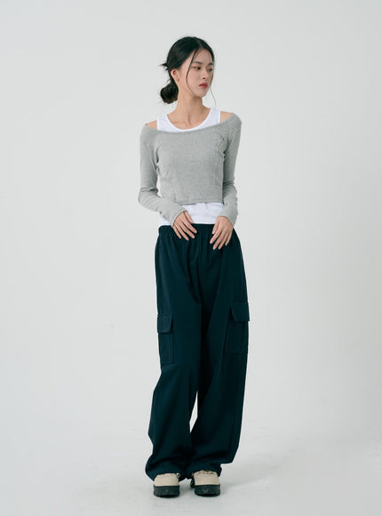 Cargo Wide Pants ID08
