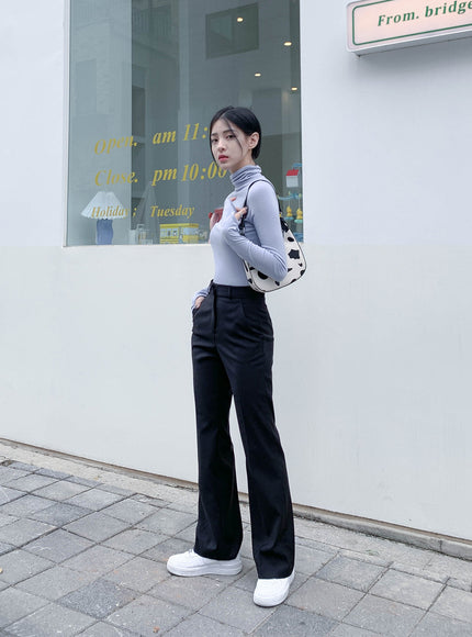 Turtleneck Warmer Crop Top CN08