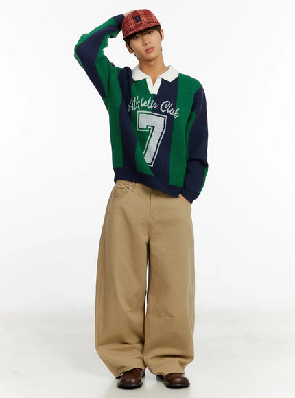 mens-curved-fit-beige-wide-leg-pants-id523