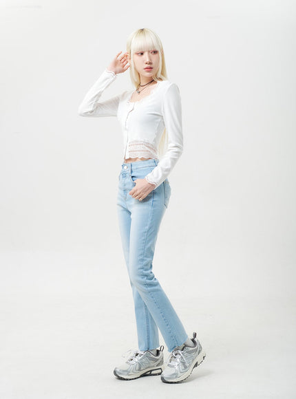 lace-button-cardigan-by331