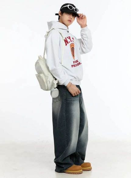 mens-graphic-hoodie-im503 / Light gray