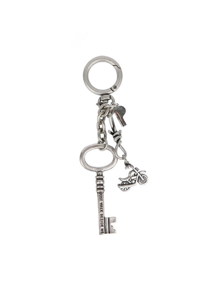 vintage-key-charm-keychain-is516 / Silver
