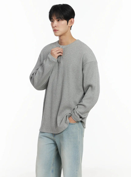 mens-waffle-henley-long-sleeve-shirt-if517