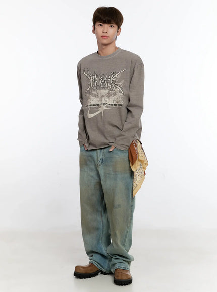 Men's Urban Graphic Long Sleeve Shirt IS529