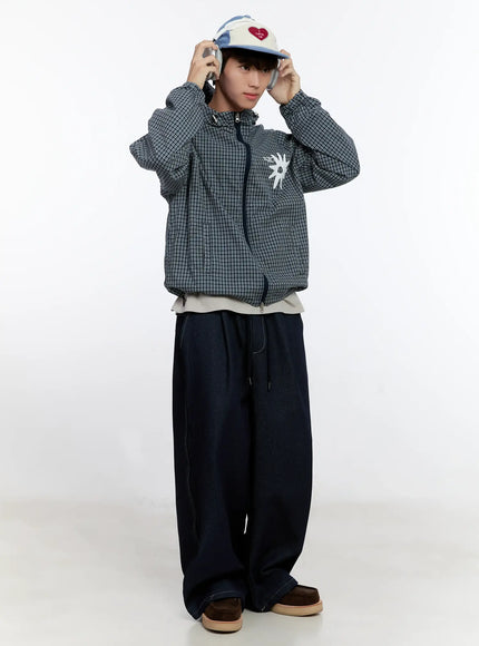 Men's Graphic Jeans (Dark Blue) IS529