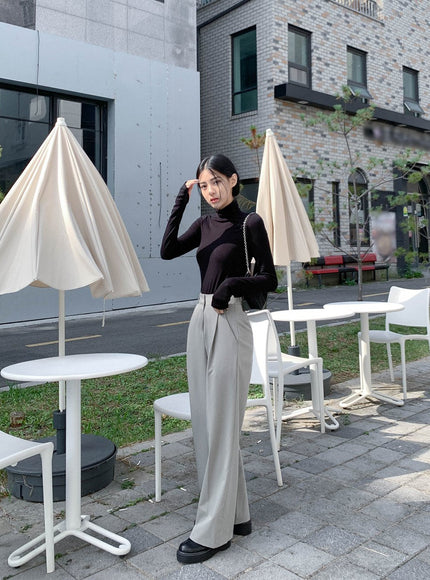 Turtleneck Warmer Crop Top CN08