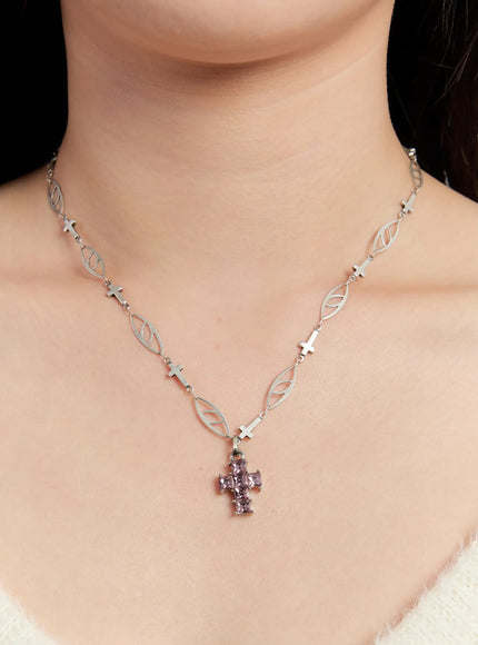 Cross Pendant Necklace IN528