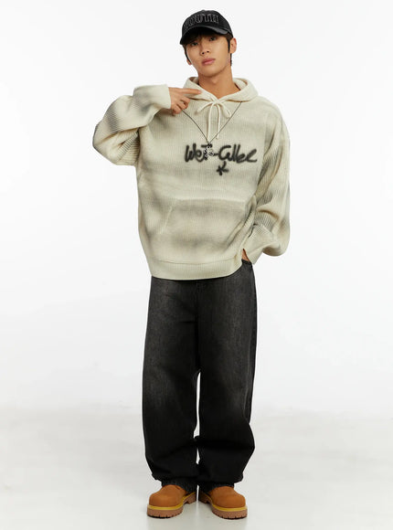 Men's Graffiti Knit Hoodie ID524
