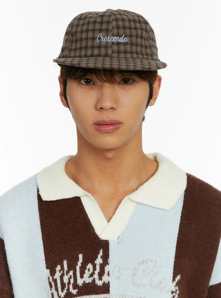 checkered-street-style-camp-hat-id523