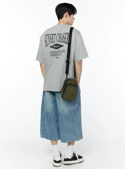 Men's Wide Leg Denim Bermuda Shorts IA527