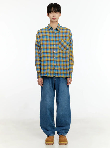 mens-checkered-elbow-patch-shirt-in503