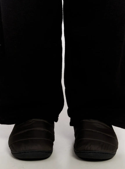 mens-winter-nylon-mules-io528 / Black