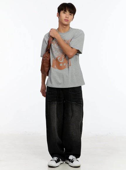 mens-8-ball-spider-graphic-t-shirt-im530 / Gray