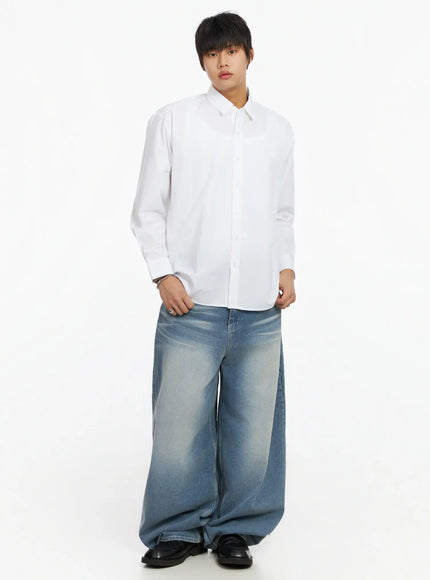mens-classic-button-up-shirt-if503 / White