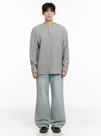 mens-waffle-henley-long-sleeve-shirt-if517