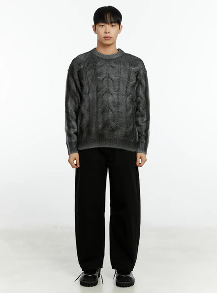 mens-vintage-washed-cable-knit-pullover-sweater-if511