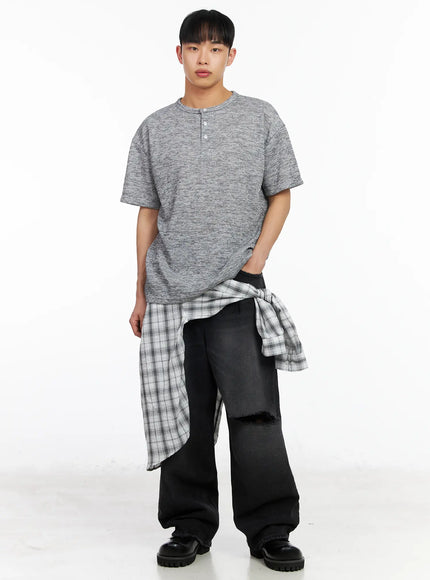 Men's Distressed Baggy Jeans IA501