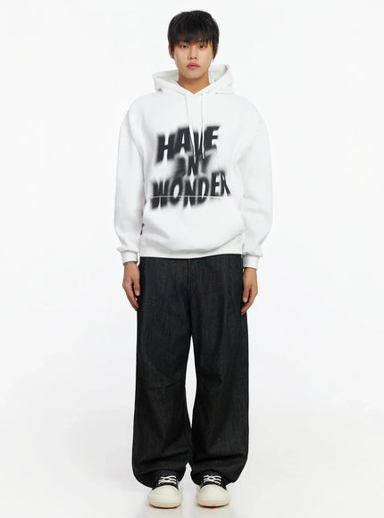 Men's Graffiti Graphic Fleece-Lined Hoodie IJ527