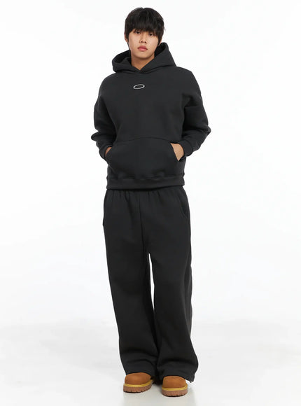 Men's Basic Logo Embroidered Fleece-Lined Sweatpants IJ512