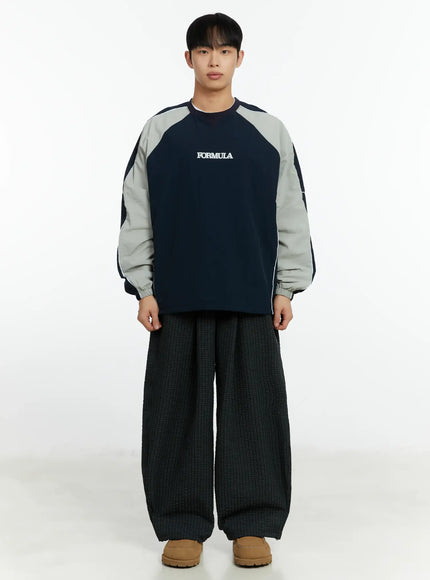 mens-racing-nylon-colorblock-drawstring-sweatshirt-if511