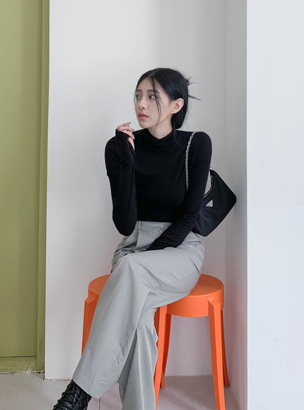 Turtleneck Warmer Crop Top CN08