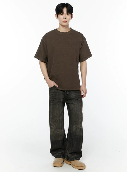 Men's Black-Washed Jeans IA530