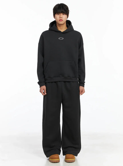 Men's Basic Logo Embroidered Fleece-Lined Sweatpants IJ512