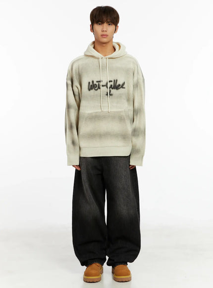 Men's Graffiti Knit Hoodie ID524