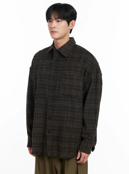 mens-ueban-wool-checkered-long-sleeve-jacket-ij521