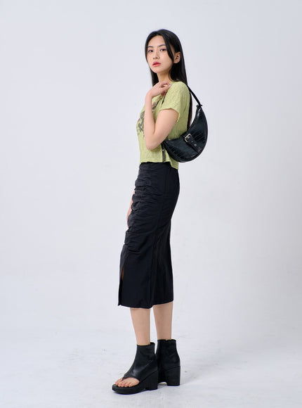 Faux Leather Shoulder Bag BA325
