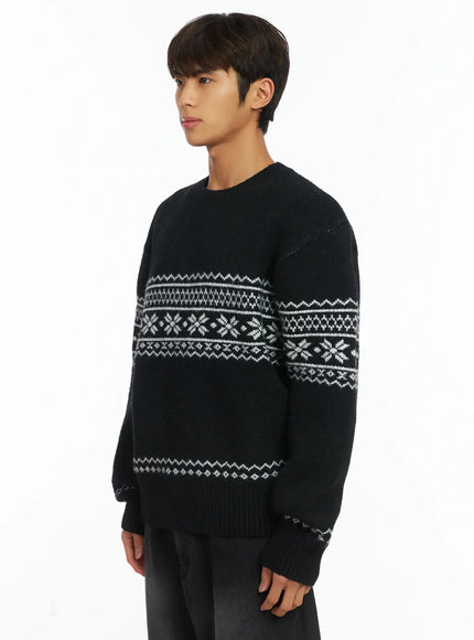 mens-snowflake-knit-sweater-ij514
