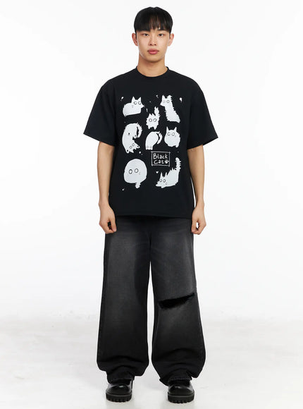 Men's Distressed Baggy Jeans IA501