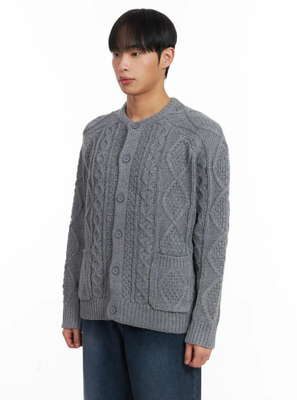 Basic Knit Wool Button Cardigan ID515