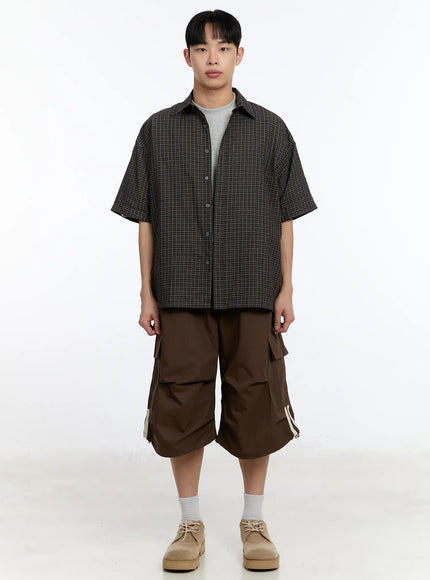 mens-plaid-short-sleeve-button-up-shirt-ia507